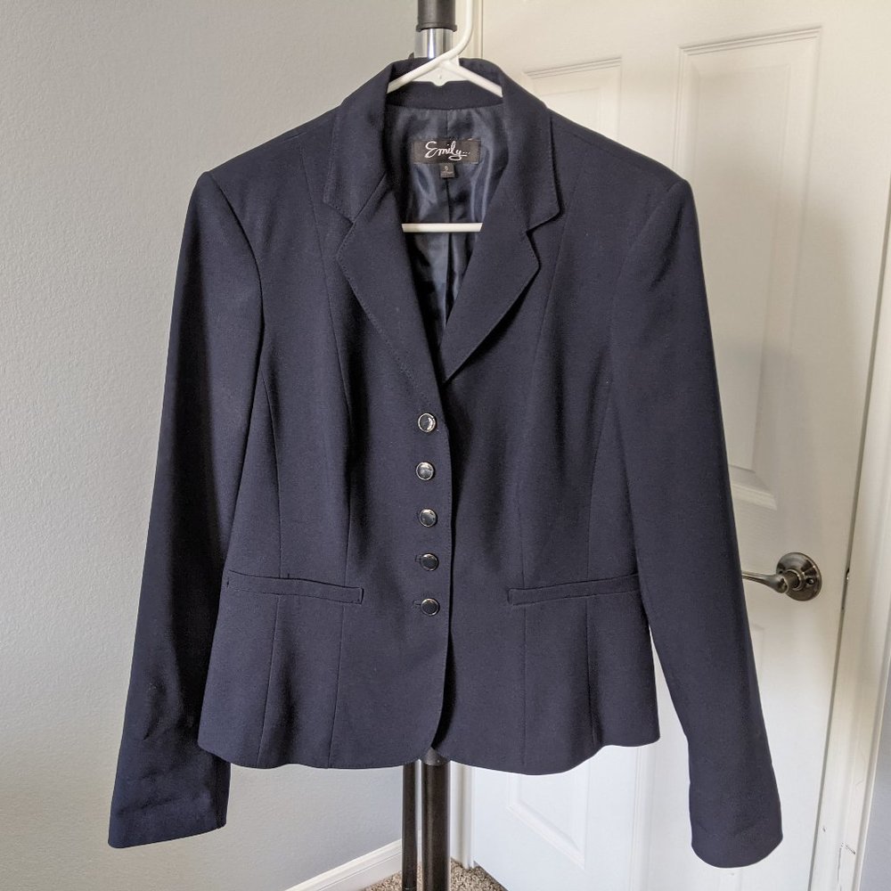 Emily Navy Blazer w/Buttons Size 8